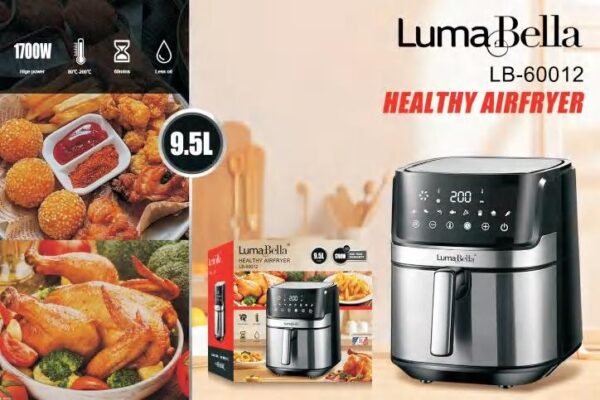 قلاية هوائية 9.5 لتر ستانلس ديجيتال 1700 وات لوما بيلا LB-60012